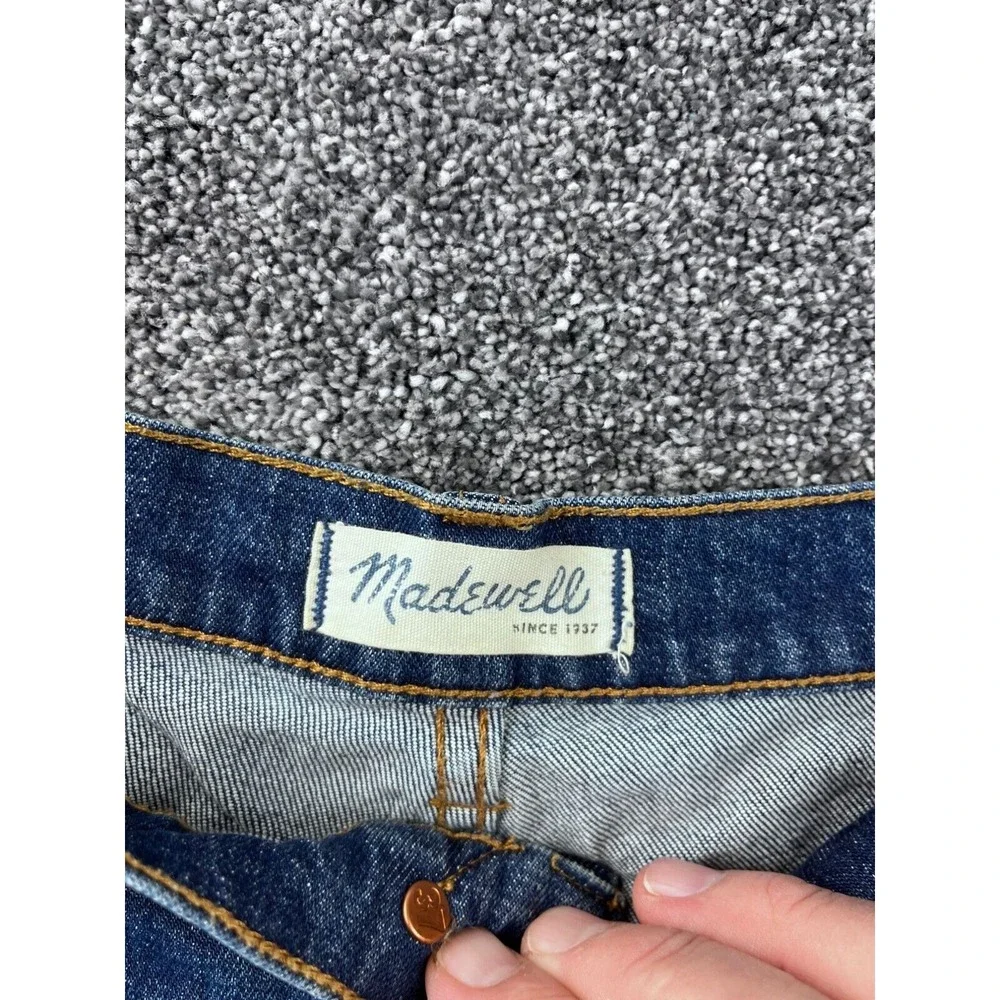 Madewell Womens Slim Boyjean Denim Cutoff‎ Shorts Size 28 Distressed Frayed Hem